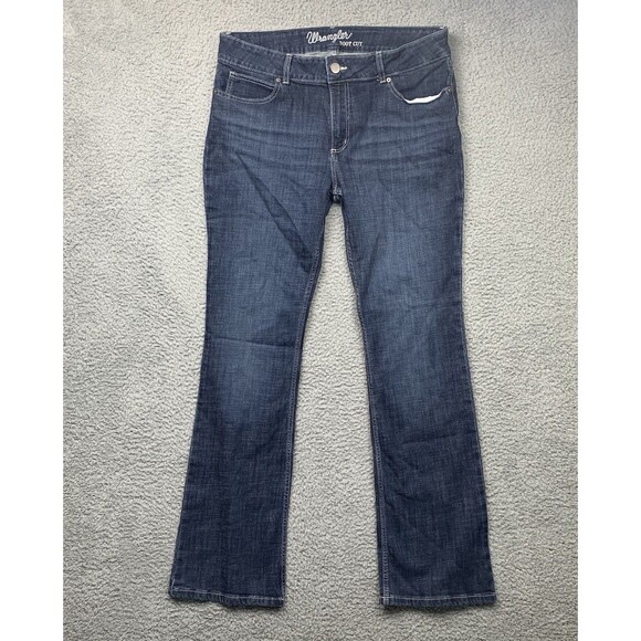 Wrangler Jeans Womens 15 Blue Bootcut Stretch Western Cowgirl Ranch Rodeo - Picture 1 of 12
